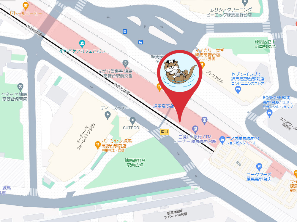 練馬高野台 南口の集合場所の地図